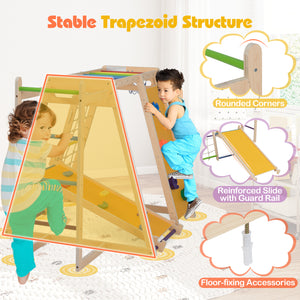 Durable birch wood indoor climbing gym for kids