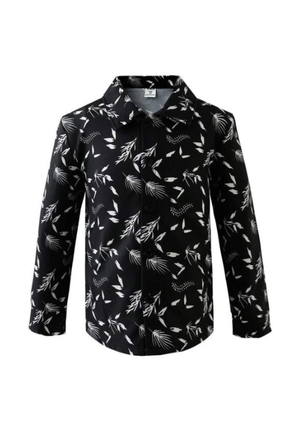 Kids SUNSHINE Young Boy Allover Leaf Print Shirt