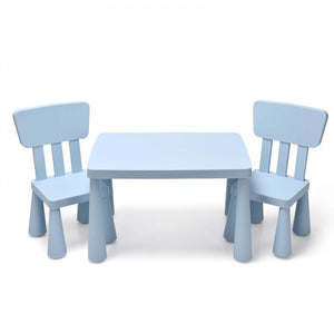 Blue kids play table and chair furniture set