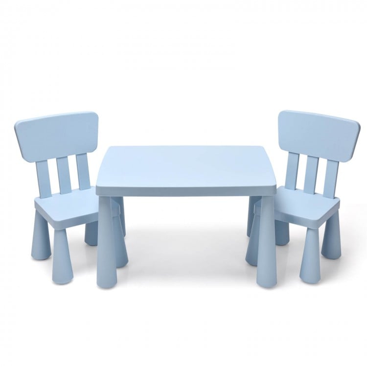 Blue kids play table and chair furniture set