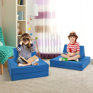 Blue kids modular sofa and play couch set