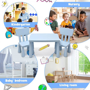 3-piece plastic table and chair set for children