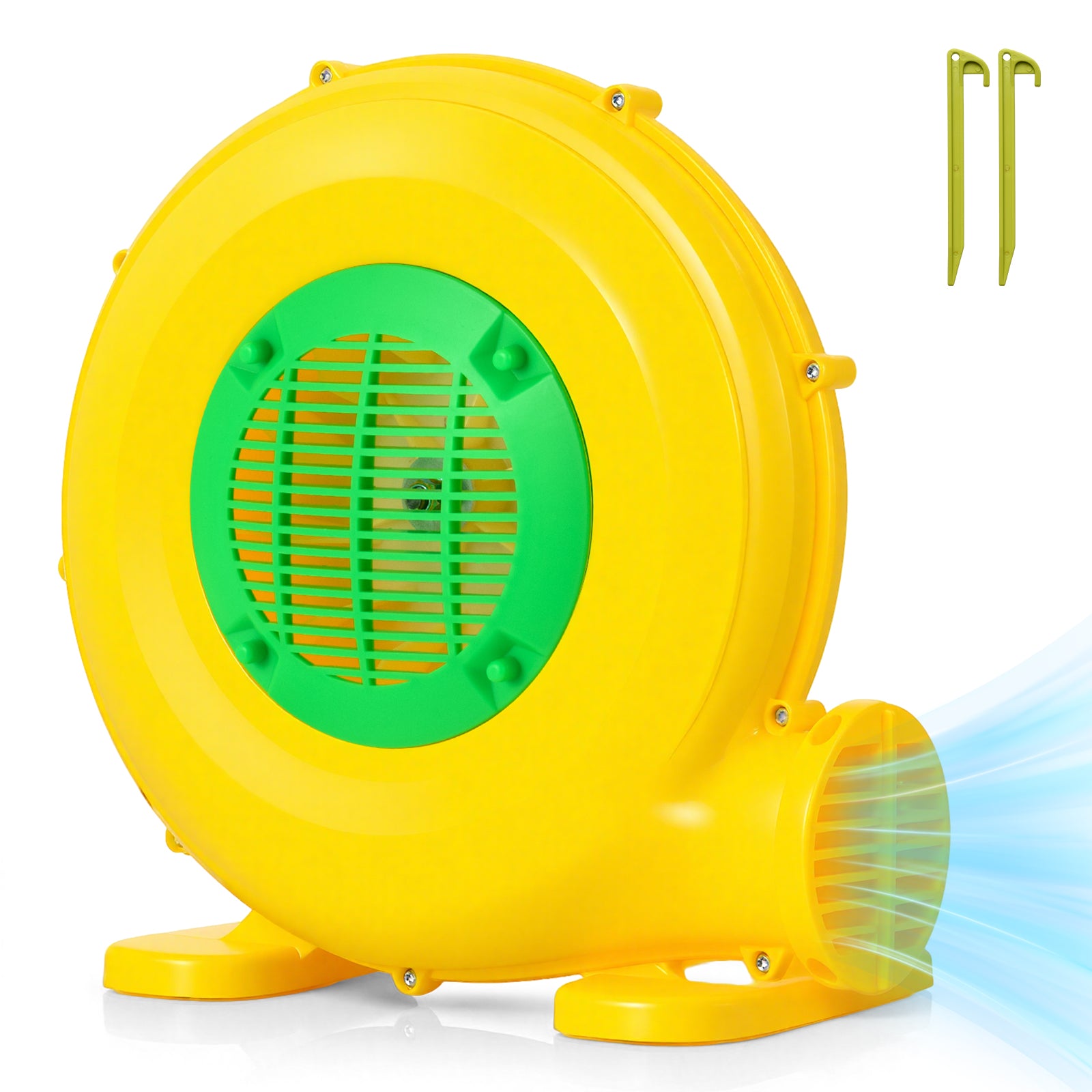 Air pump designed for inflatable bounce houses