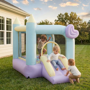 Breathable safety mesh surrounding bounce area