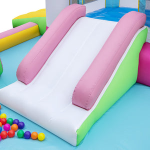 Close-up of slide on bouncy castle