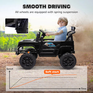 Qaba 12V ride-on truck toy like bumper car for toddlers 3-6