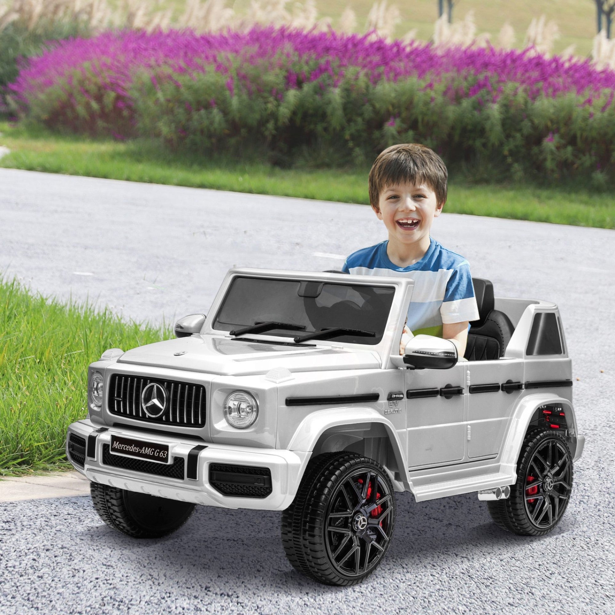 Tobbi's 12V Licensed Mercedes Benz G63 Electric Kids Toy Ride-On Car - The Ultimate Toy Car for Kids' Ride-On Toys White