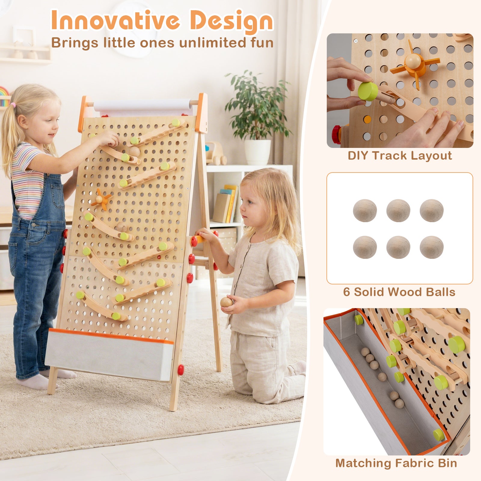 Double-sided chalkboard easel for kids drawing and writing1