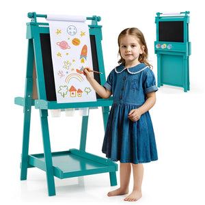 Kids chalkboard easel for creative drawing and writing2