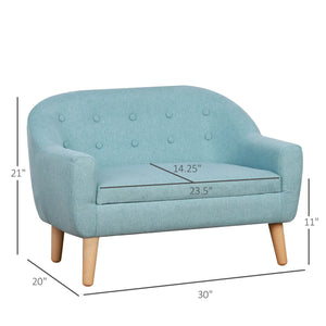 Angled view of kids couch