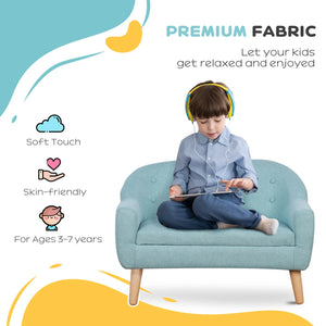 Child sofa setup in playroom
