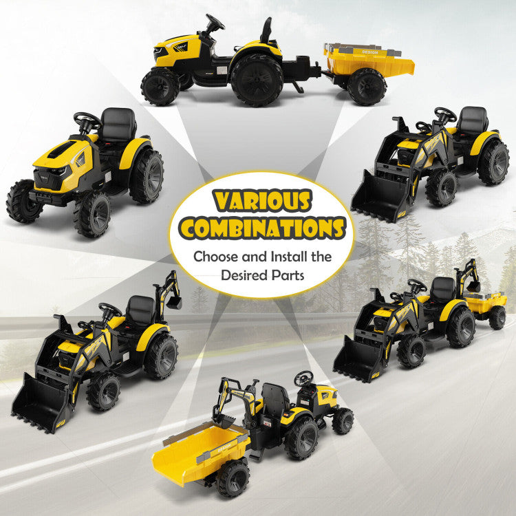 Child’s remote-controlled construction tractor