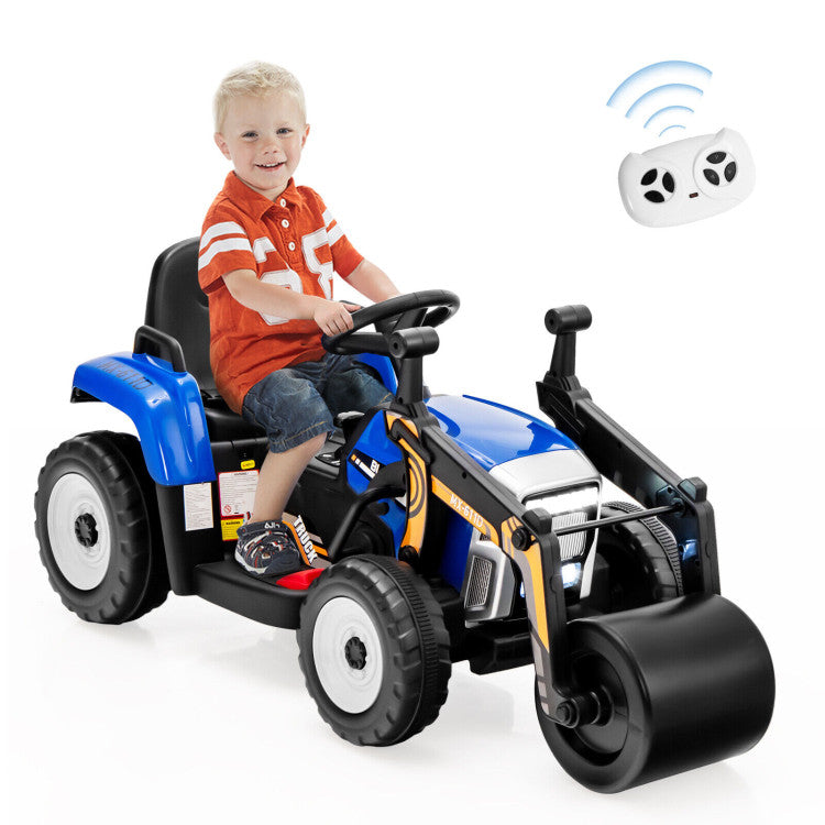 Child-safe ride-on construction vehicle with soft start