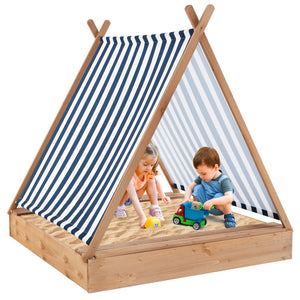 Children’s sandbox with canopy and liner