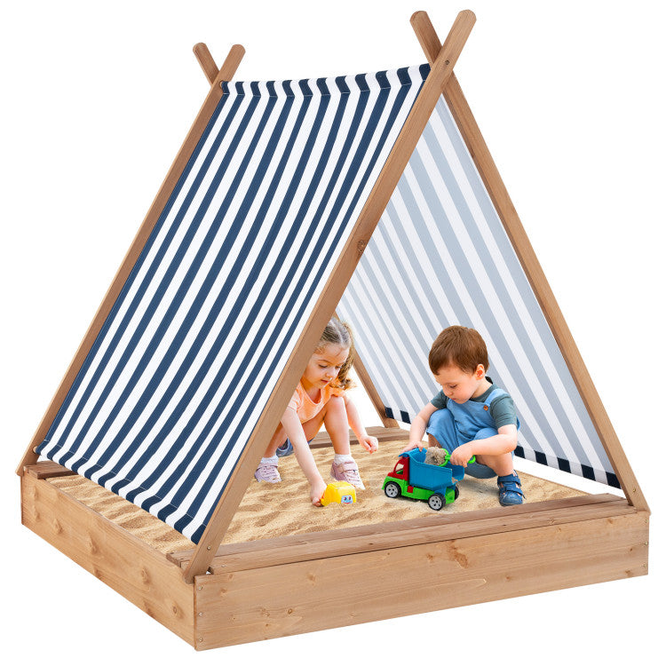 Children’s sandbox with canopy and liner