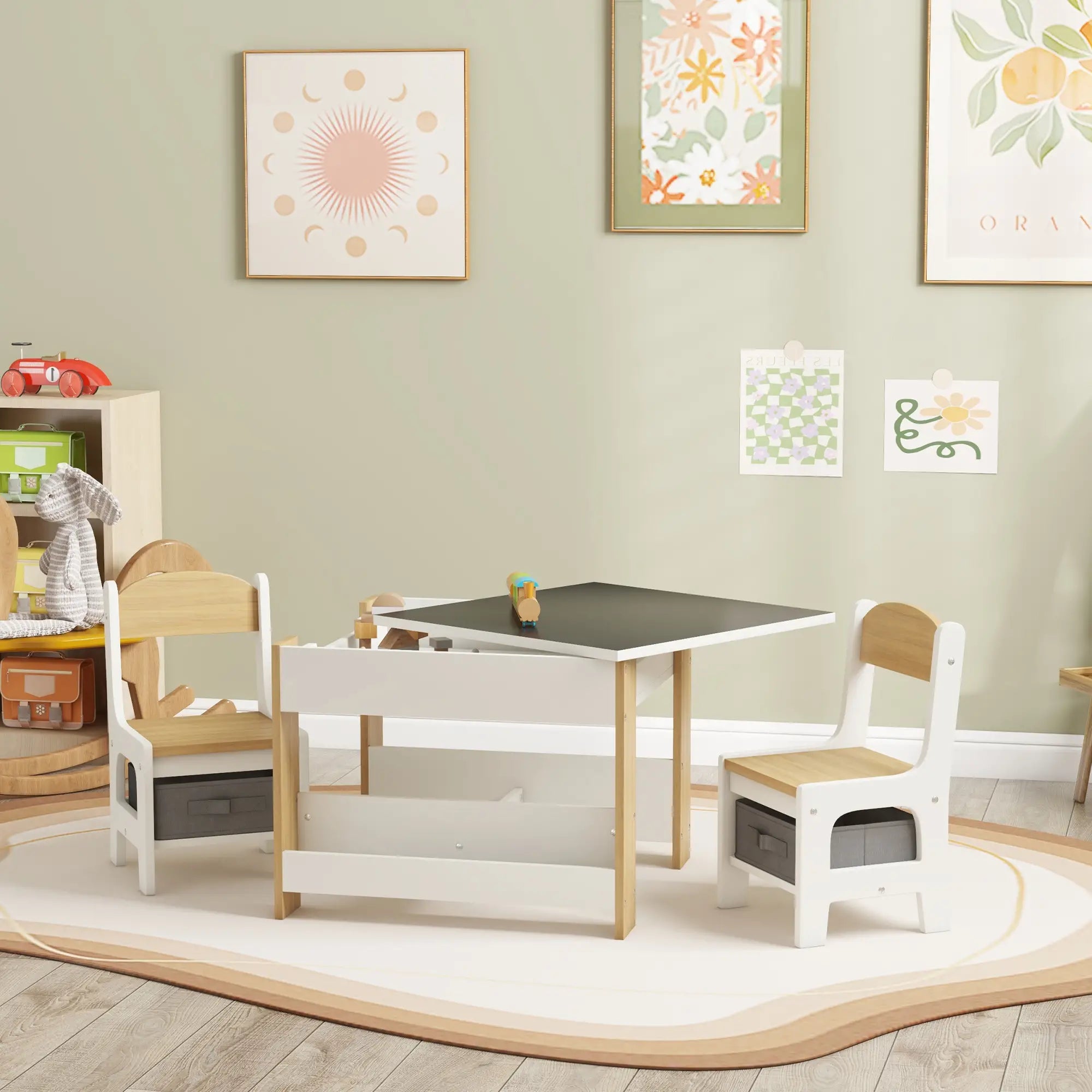 Children’s study table with storage
