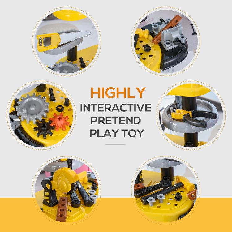 Children’s workbench construction kit for creative play