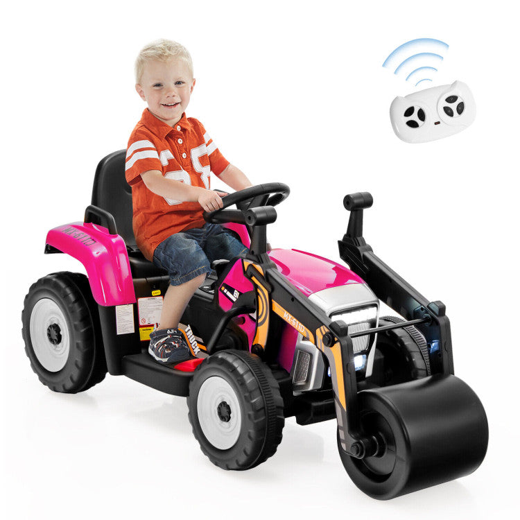 Children's ride-on road roller for outdoor fun