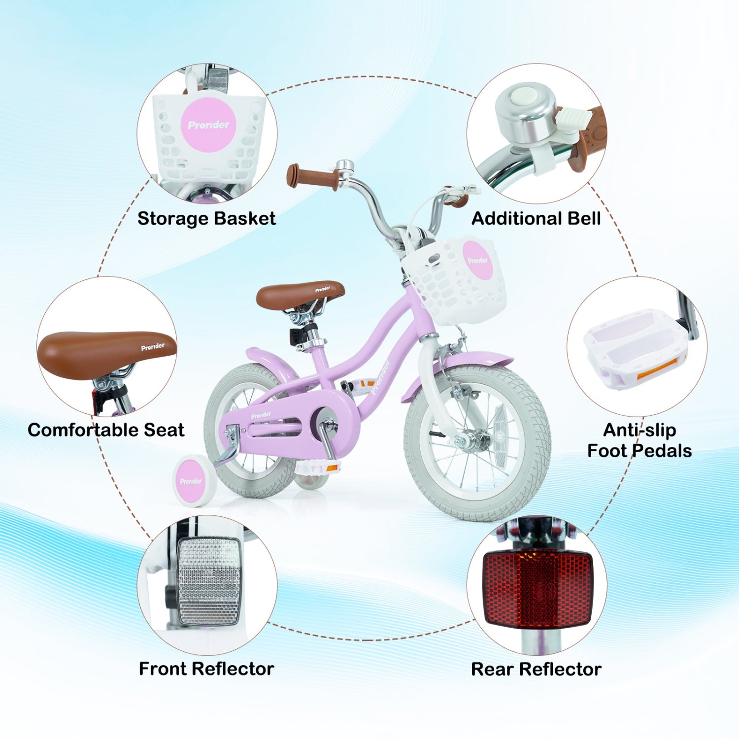 Rear coaster brake allows easy stopping by pedaling backward