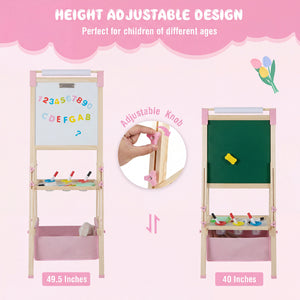 Creative kids art center with multiple drawing surfaces