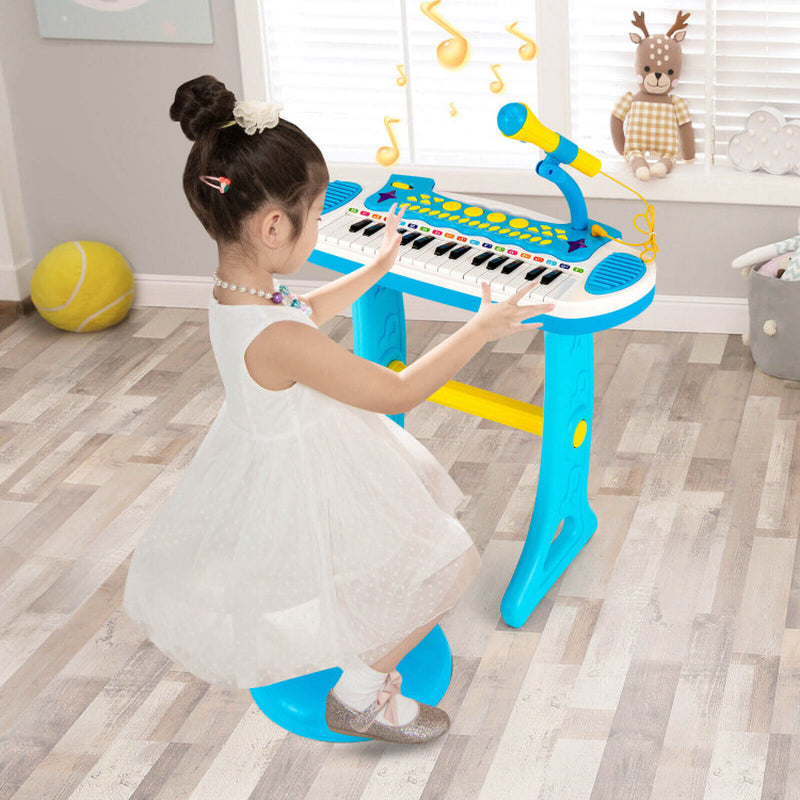 31-Key Kids Piano Keyboard Toy with Microphone and Multiple Sounds for Age 3+