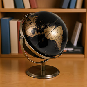 Educational desktop world globe with high-definition geographic details