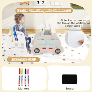 Double-sided magnetic whiteboard easel for toddlers