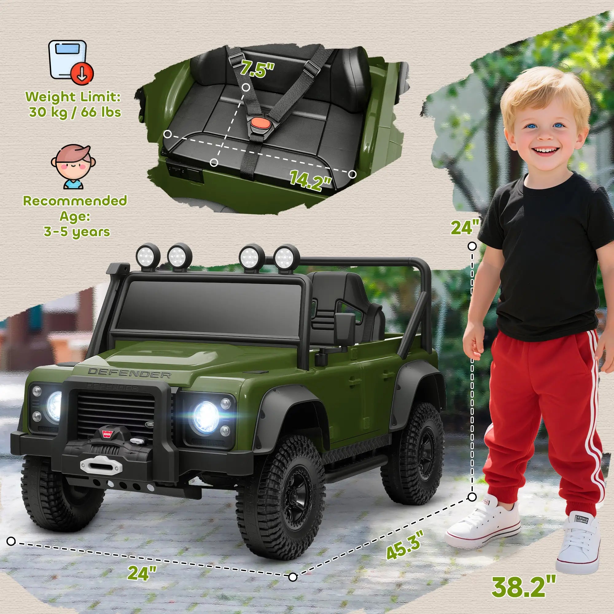 Dual-motor kids SUV for strong driving performance