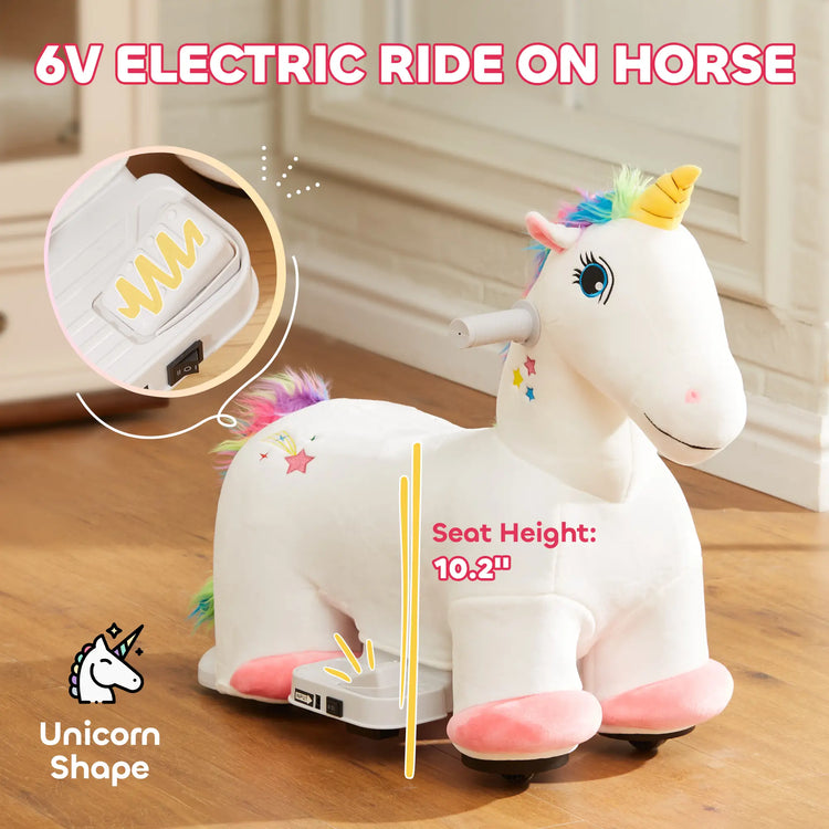 Durable and safe electric ride-on horse toy designed for toddlers