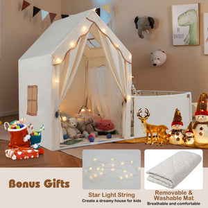 Easy assembly kids tent playset with storage bag