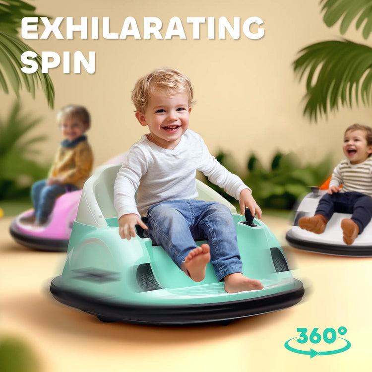 Easy-to-use electric bumper car with simple controls for kids