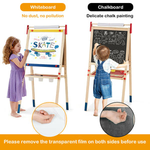 Educational art easel with magnetic alphabet letters