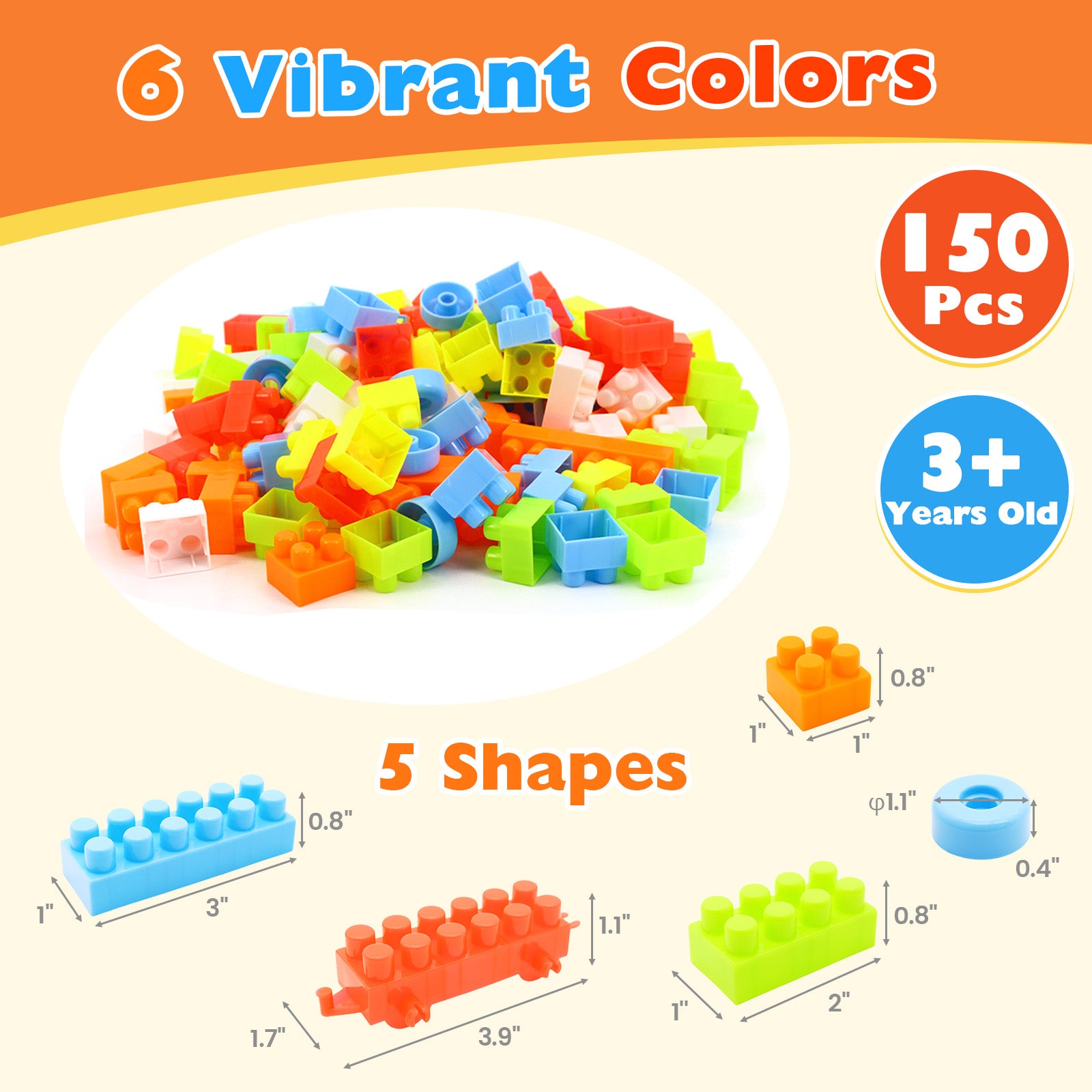 Educational building toy for preschool children learning through play