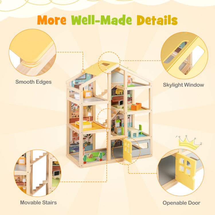 Educational dollhouse toy for children ages 3 and up