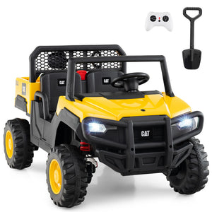 Two-seater electric dump truck toy car for kids