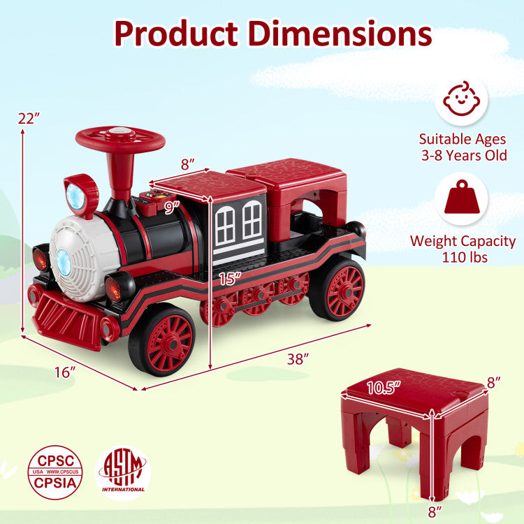electric ride on train for kids with sound effects