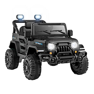 Toy off-road vehicle with lights on a white background