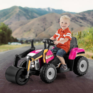 Electric construction ride-on toy with sound and lights