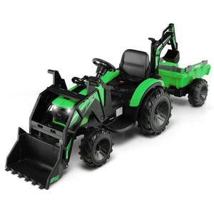 Kids electric excavator with headlights