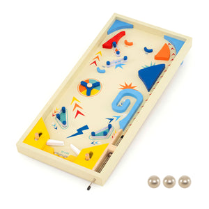 Family tabletop pinball game for screen-free entertainment