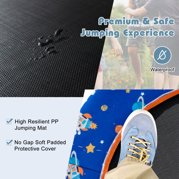 Family trampoline gift idea with LED lights