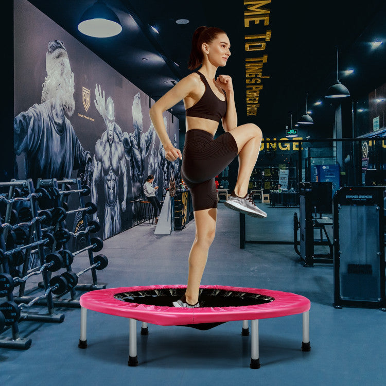 Fitness rebounder trampoline with steel frame