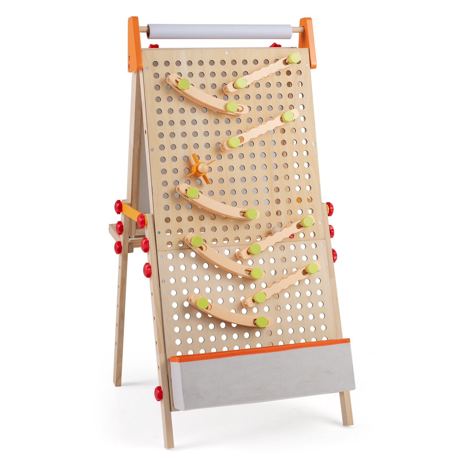 Foldable wooden kids art easel for easy storage1