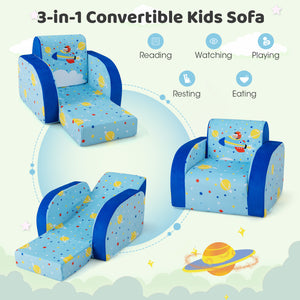 Lightweight foldable sofa bed for toddlers and young children