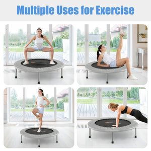 Foldable trampoline stored in car trunk