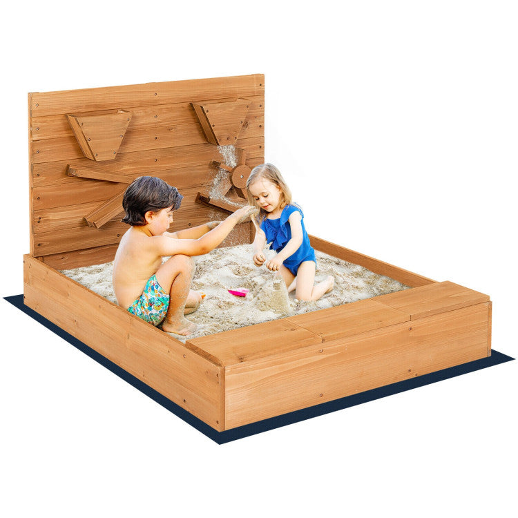 Foldable kids sandbox for compact storage