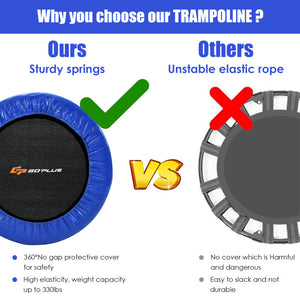 Folding trampoline stored under bed