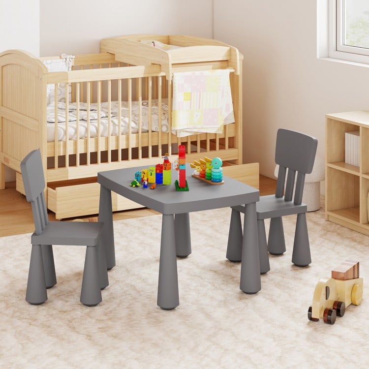 Compact children’s learning table and chair combo