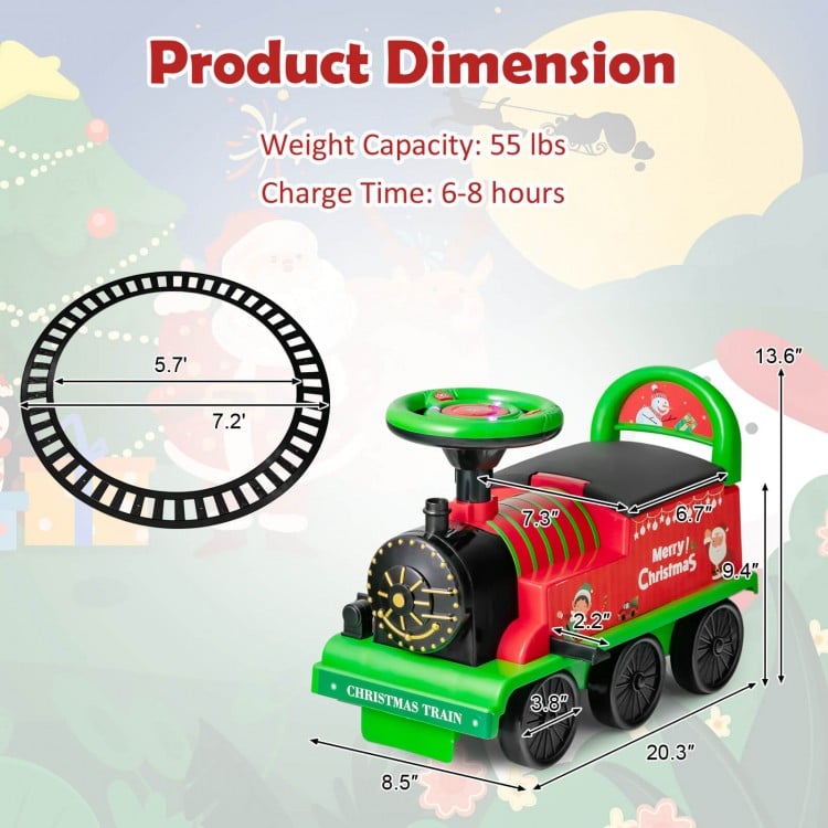 Train with colorful lights and whistle sound