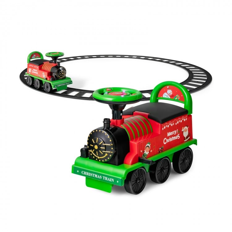 Kids electric train on track